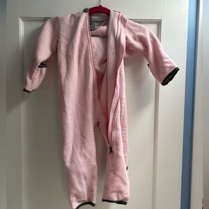 Columbia Toddler Pink Bear Fleece Coat Onesie - Size 18-24 months